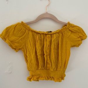 Ambiance Mustard Crop Top